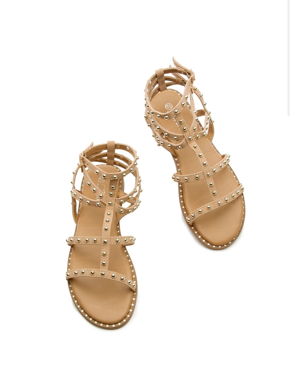 Studded Nude Gladiator Sandals - Women - Picture 4 of 9